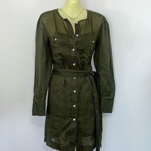 Banana Republic Two Piece Dress and Coat Army Green NWT Sz Small